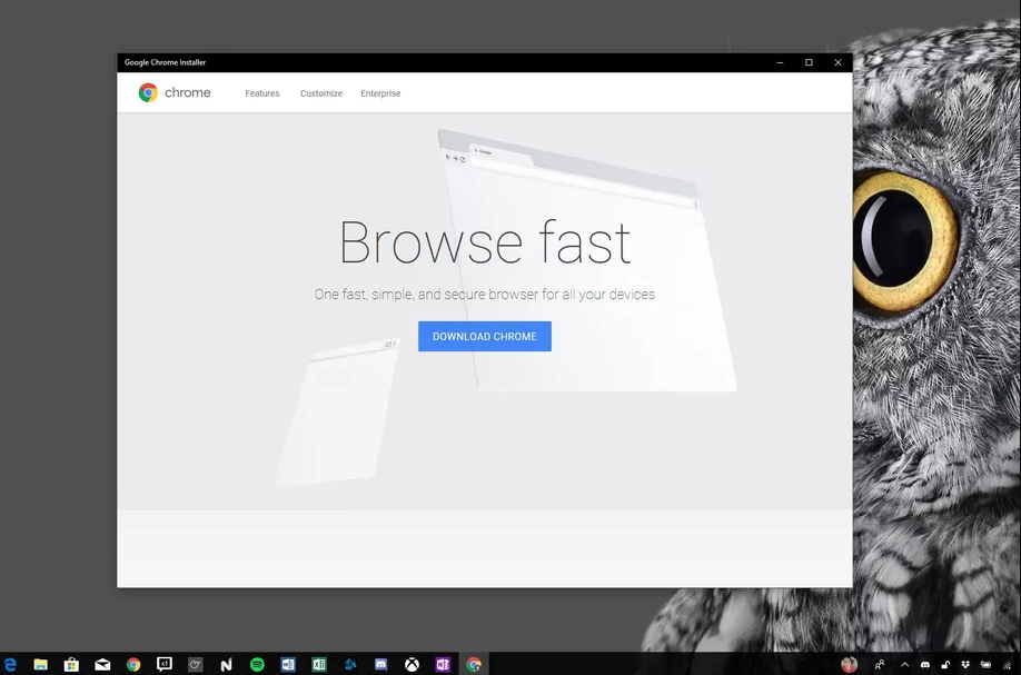 chrome to windows store