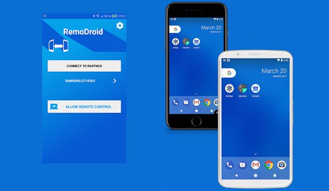 Remotely control Android phone from another phone